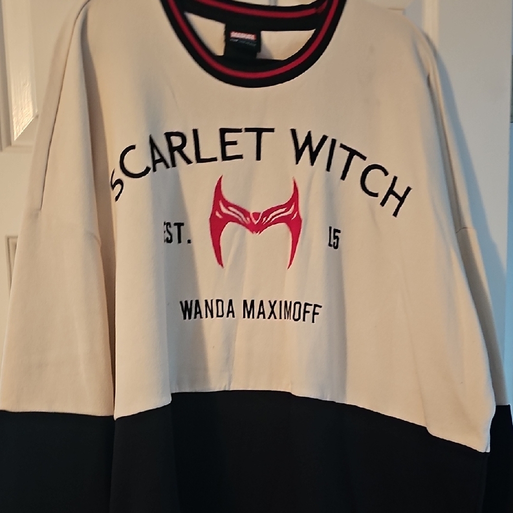 Marvel Scarlet Witch Black and Cream Sweatshirt